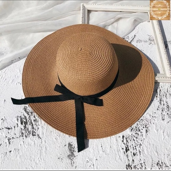 Accessories - NEW Fashion Women Summer Big Wide Brim Straw Hat Floppy Beach Sun Foldable Cap